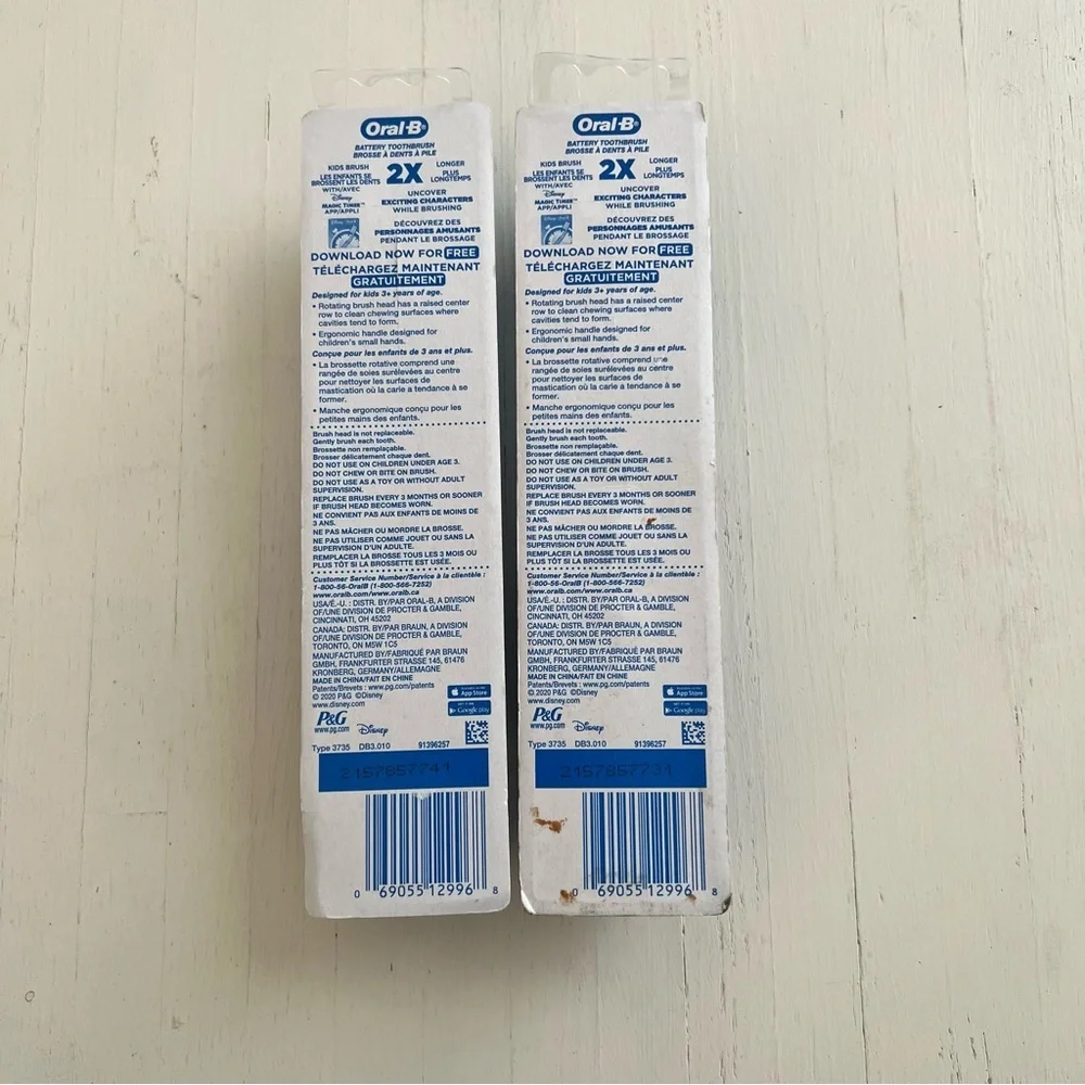 Oral-B Kids Battery Toothbrush Disney‎ Raya and the Last Dragon 2 Pack Purple 3+